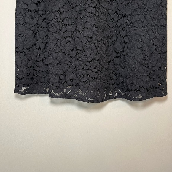 LOFT Black Sleeveless V-Neck A-Line Mini Dress SZ 12P - Picture 5 of 6